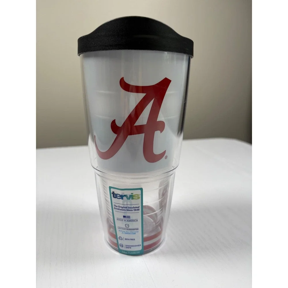 Tervis University of Alabama Crimson Tide 24oz Insulated Tumbler with Lid NEW